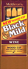 Black & Mild Wine Wood Tip cigars made in USA, 20 x 5 pack, 100 total. Free shipping!