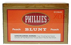 Phillies Blunts Peach Cigars made in USA, 2 x 50ct Box.