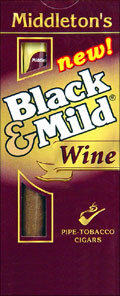 Black & Mild Wine Upright cigars made in USA, 4 x 25ct , 100 total. Free shipping!