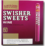 Swisher Sweets Cigarillos Wine Box made in USA, 2 x 60ct, 120 total.