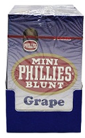 Phillies Mini Blunt Grape Cigars made in USA, 20 x 5 packs, 100 total. Free shipping!