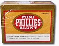 Phillies Mini Blunt Natural Cigars made in USA, 10 x 10 packs, 100 total.