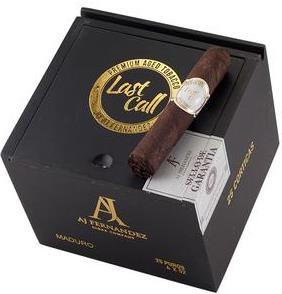 AJ Fernandez Last Call Maduro Corticas cigars made in Nicaragua. Box of 25. Free shipping!