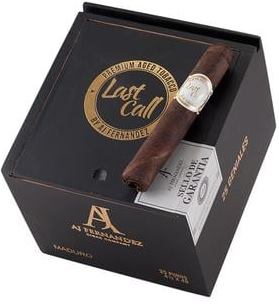 AJ Fernandez Last Call Maduro Geniales cigars made in Nicaragua. Box of 25. Free shipping!
