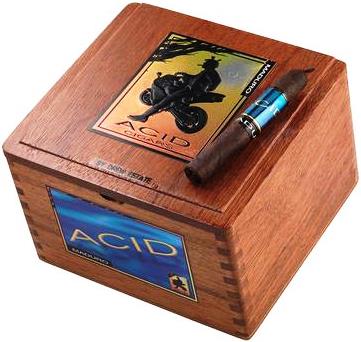 Acid Blondie Maduro Petite Corona cigars made in Nicaragua. Box of 40. Free shipping!