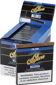 Al Capone Natural Blues Filter Cigarillos made in Honduras. 20 Tins x 10 pack. Free shipping!