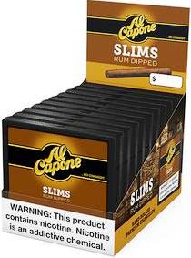 Al Capone Slims Rum Cigarillos made in Honduras. 20 Tins x 10 pack. Free shipping!