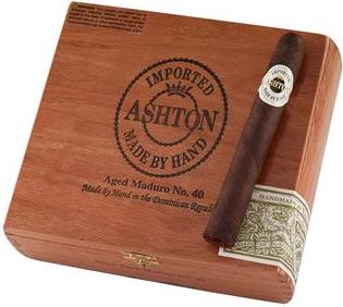 Ashton Aged Maduro No. 40 Toro cigars made in Dominican Republic. Box of 25. Free shipping!