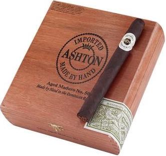 Ashton Aged Maduro No. 50 Presidente cigars made in Dominican Republic. Box of 25. Free shipping!
