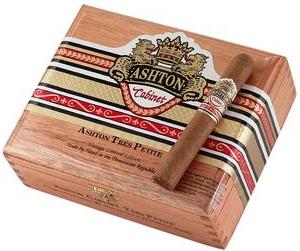 Ashton Cabinet Selection Tres Petite cigars made in Dominican Republic. Box of 25. Free shipping!