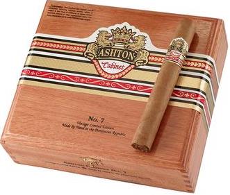 Ashton Cabinet Selection No. 7 cigars made in Dominican Republic. Box of 25. Free shipping!