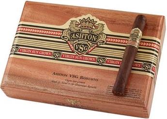 Ashton Virginia Sun Grown Robusto cigars made in Dominican Republic. Box of 24. Free shipping!