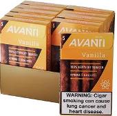 Avanti Vanilla Cigars made in USA. 20 x 5 pack. Free shipping!