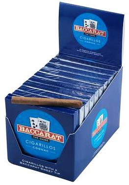 Baccarat Cigarillos Cognac cigars made in Dominica Republic. 20 x 10 packs. Free shipping!