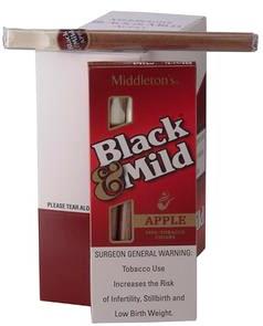 Black & Mild Apple cigars made in USA, 10 x 10 pack, 100 total. Free shipping!