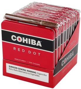 Cohiba Red Dot Mini Tins cigars made in Dom. Republic. 20 x 10 pack. 200 cigars total. Ships free!