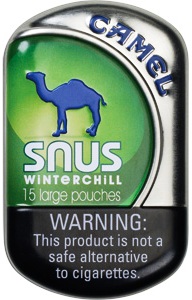 Camel Snus Winterchill Pouches Tobacco made in USA, 25 x 9.01g tins, 15 pouches per tin. Ships free!