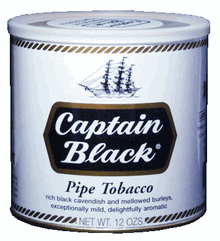 Captain Black White Regular Can pipe tobacco, 4 x 12oz cans, 1360g total.