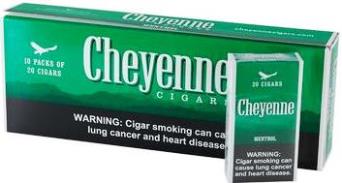 Cheyenne Menthol Little Filtered cigars made in USA. 4 cartons of 200. Free shipping!