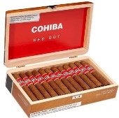 Cohiba Red Dot Robusto Fino cigars made in Dominican Republic. Box of 25. Free shipping!