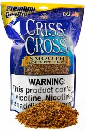 Criss Cross Smooth Dual Use Tobacco made in USA. 4 x 453 g Bags, 1812 g. total. Free shipping!