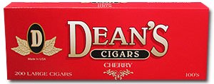 Deans Cherry Little Filtered cigars made in USA. 4 cartons of 200. Free shipping!