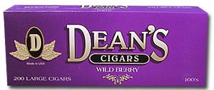 Deans Wild Berry Little Filtered cigars made in USA. 4 cartons of 200. Free shipping!