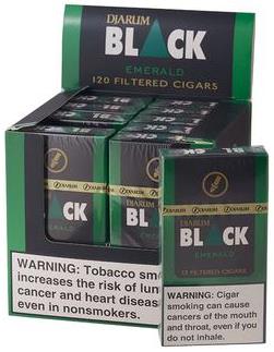 Djarum Black Emerald menthol filtered cigars made in Indonesia. 20 x 12 pack. Free shipping!