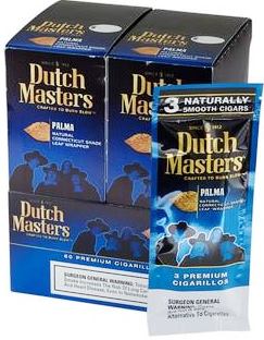 Dutch Masters Cigarillos Palma Fresh Foil Loc made in USA, 3 x 40, 120 cigars total. Free shipping!