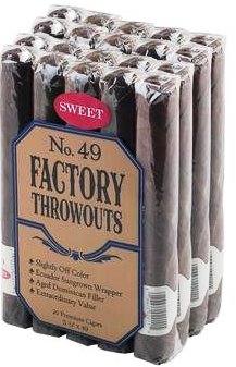 Factory Throwouts No.49 Sweet Robusto cigars made in USA. 3 x Bundle of 20. Free shipping!
