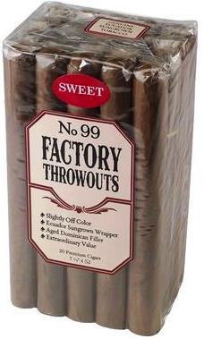Factory Throwouts No.99 Sweet cigars made in USA. 3 x Bundle of 20. Free shipping!