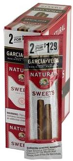 Garcia Y Vega Natural Sweets Cigarillos made in Dominican Republic. 60 x 2 Pack. Free shipping!