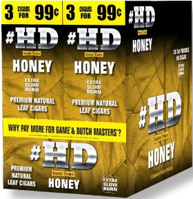 Good Times Foill Fresh HD Honey cigarillos made in USA. 60 x 3 pack. 180 total. Free shipping!
