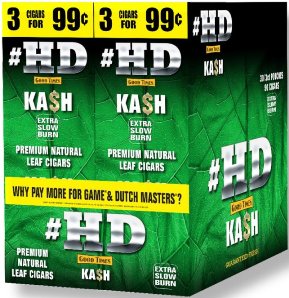 Good Times Foill Fresh HD Kash cigarillos made in USA. 60 x 3 pack. 180 total. Free shipping!