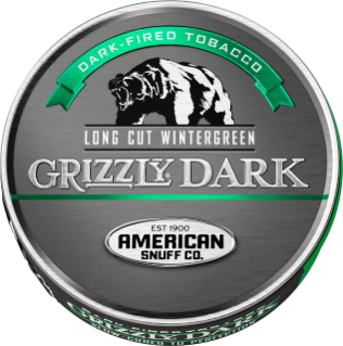 Grizzly Dark Long Cut Wintergreen Tobacco made in USA, 4 x 5 can rolls, 680 g total. Ships free!
