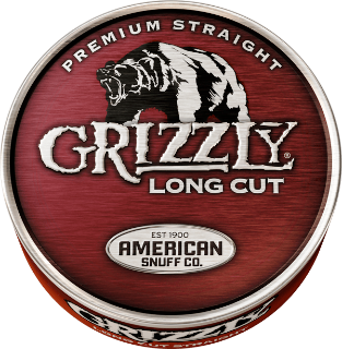 Grizzly Long Cut Straight Chewing Tobacco made in USA. 4 x 5 can rolls, 680 g total. Ships free!
