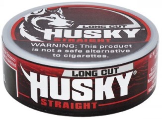 Husky Straight L.Cut Natural Chewing Tobacco made in USA, 4 x 5 can rolls, 680 g total. Ships free!