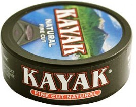 Kayak Fine Cut Natural Chewing Tobacco made in USA, 4 x 5 can rolls. Free shipping!