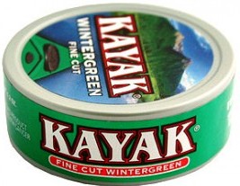 Kayak Fine Cut Wintergreen Chewing Tobacco made in USA, 4 x 5 can rolls. Free shipping!