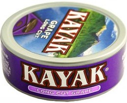 Kayak Long Cut Grape Chewing Tobacco made in USA, 4 x 5 can rolls. Free shipping!