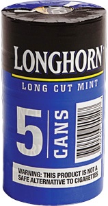 Longhorn Long Cut Mint Chewing Tobacco made in USA, 4 x 5 can rolls, 680 g total. Free shipping!
