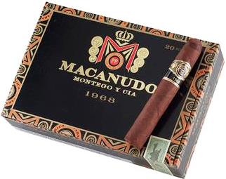 Macanudo 1968 Robusto cigars made in Dominican Republic, Box of 20. Free shipping!