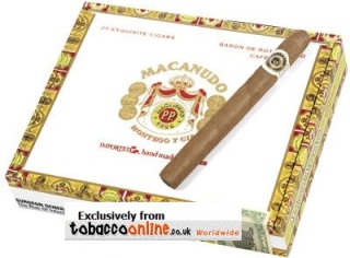 Macanudo Cafe Baron De Rothschild Cigars made in Dominican Republic. Box of 25. Free shipping!