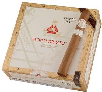 Montecristo White Churchill cigars made in Dominican Republic. Box of 27. Free shipping!