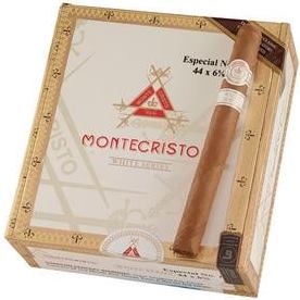 Montecristo White Especial #1 cigars made in Dominican Republic. Box of 27. Free shipping!