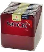 Neos Mini Red Filter Cherry cigarillos made in Belgium. 20 tins of 10. Free shipping!