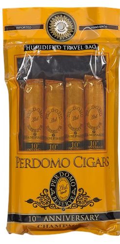 Free Perdomo 4-Pack Champagne Humidified Sampler with any cigars order.