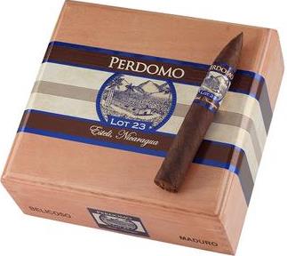 Perdomo Lot 23 Belicoso Maduro cigars made in Nicaragua. Box of 24. Free shipping!