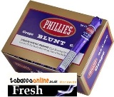 Single Box of Phillies Blunt Grape cigars made in USA. Box of 55. Free shipping!