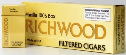 Richwood 100 Vanilla Filtered cigars made in USA, 4 x 20 packs, 800 total. Free shipping!